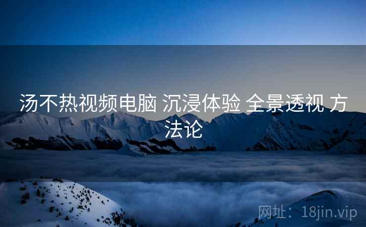 汤不热视频电脑 沉浸体验 全景透视 方法论
