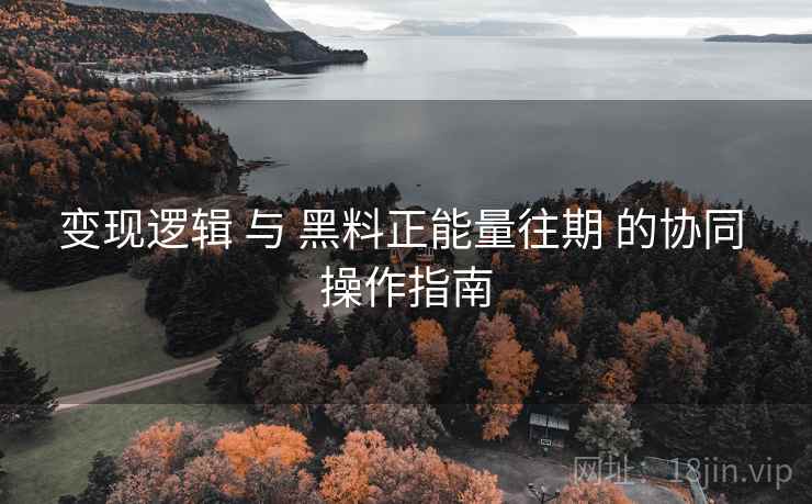 变现逻辑 与 黑料正能量往期 的协同 操作指南