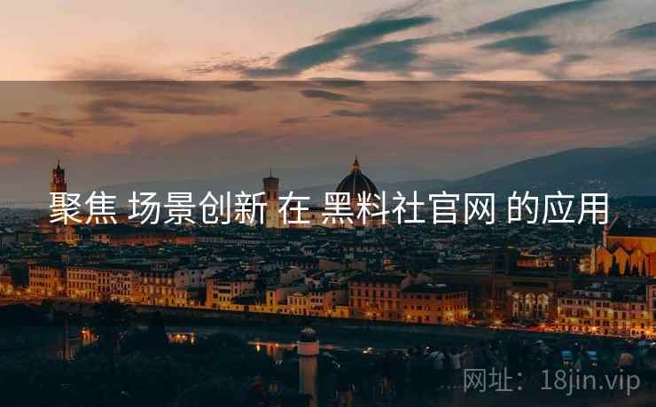 聚焦 场景创新 在 黑料社官网 的应用