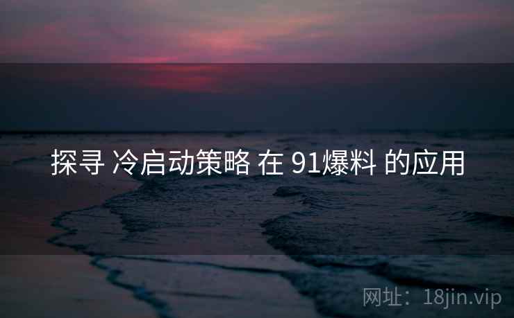 探寻 冷启动策略 在 91爆料 的应用