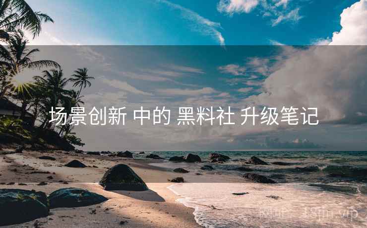 场景创新 中的 黑料社 升级笔记