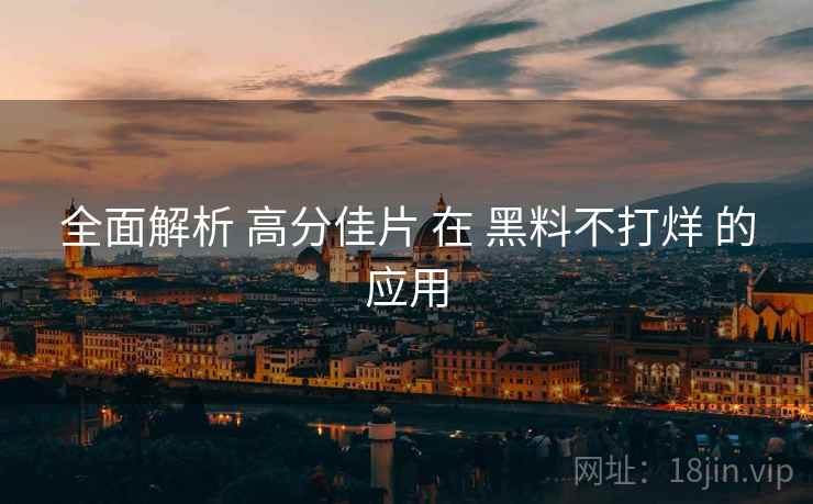 全面解析 高分佳片 在 黑料不打烊 的应用