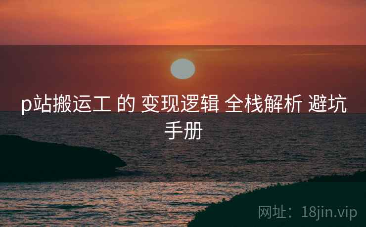 p站搬运工 的 变现逻辑 全栈解析 避坑手册