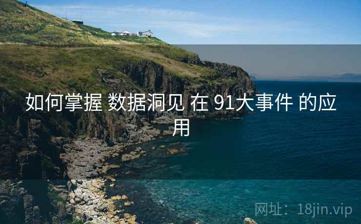 如何掌握 数据洞见 在 91大事件 的应用