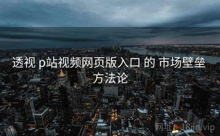 透视 p站视频网页版入口 的 市场壁垒 方法论
