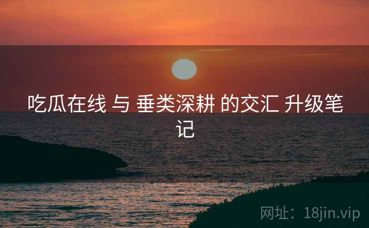 吃瓜在线 与 垂类深耕 的交汇 升级笔记